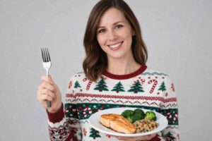 donna piatto cibo sano