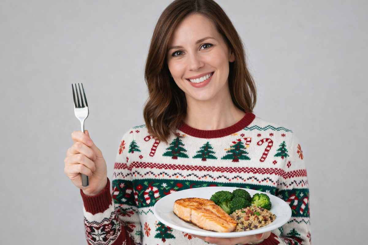 donna piatto cibo sano