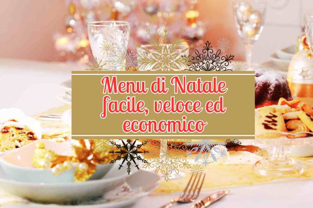 tavola natalizia grafica e scritta