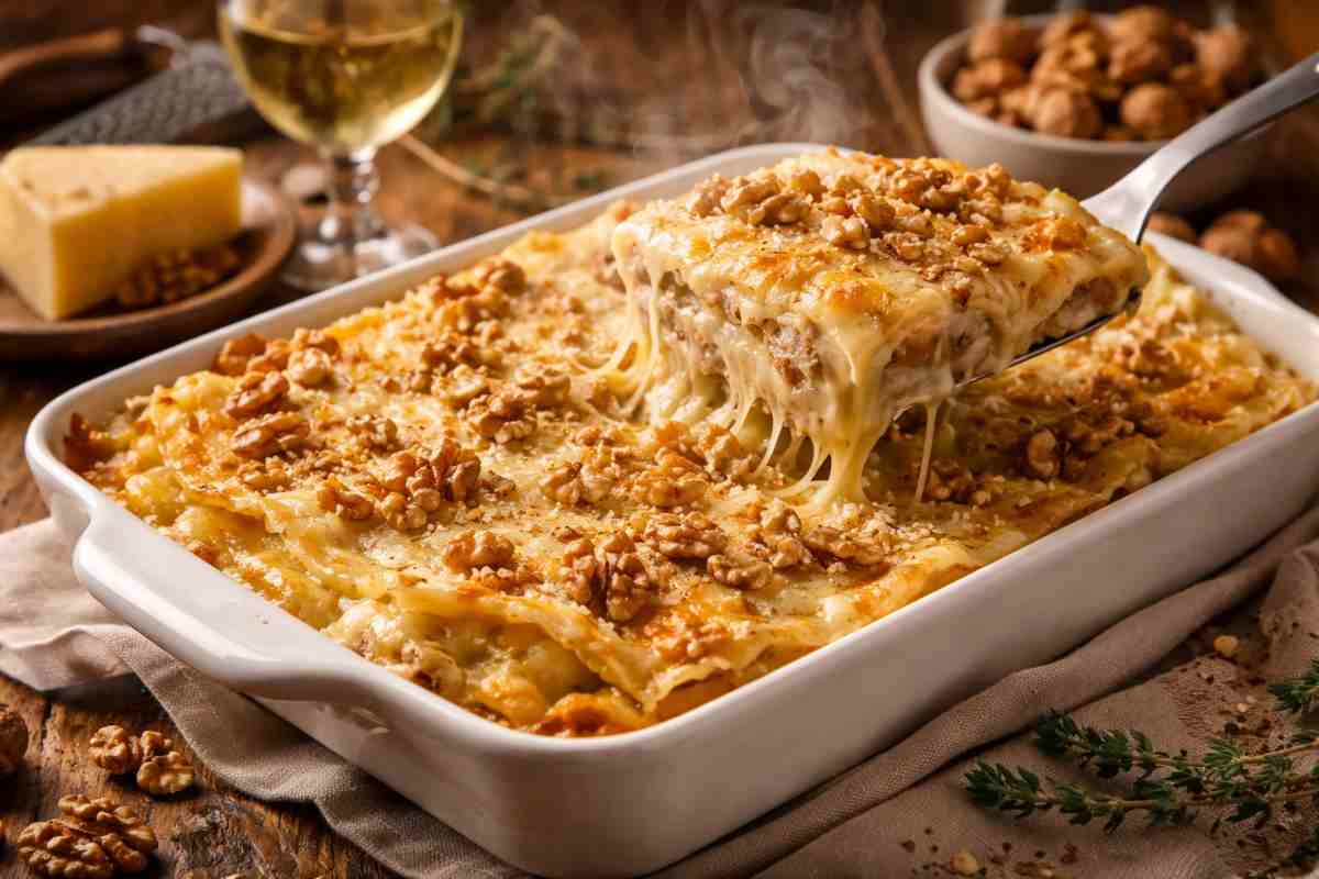 pirofila lasagne alle noci