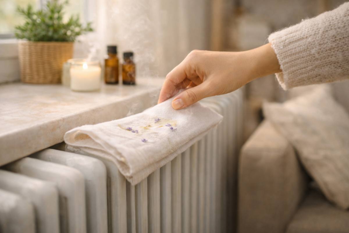 panno olio essenziale termosifone