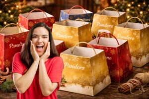 scatole pandoro panettone donna stupita